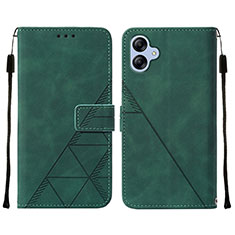 Leather Case Stands Flip Cover Holder YB3 for Samsung Galaxy A04 4G Green