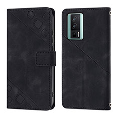 Leather Case Stands Flip Cover Holder YB3 for Xiaomi Poco F5 Pro 5G Black