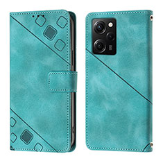 Leather Case Stands Flip Cover Holder YB3 for Xiaomi Poco X5 Pro 5G Green