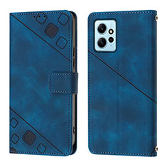 Leather Case Stands Flip Cover Holder YB3 for Xiaomi Redmi Note 12 4G Blue