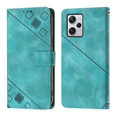 Leather Case Stands Flip Cover Holder YB3 for Xiaomi Redmi Note 12 Explorer Green