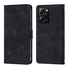 Leather Case Stands Flip Cover Holder YB3 for Xiaomi Redmi Note 12 Pro Speed 5G Black