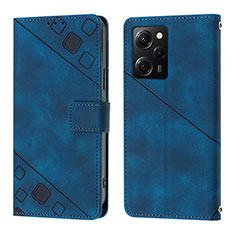 Leather Case Stands Flip Cover Holder YB3 for Xiaomi Redmi Note 12 Pro Speed 5G Blue