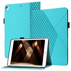 Leather Case Stands Flip Cover Holder YX1 for Apple iPad 10.2 (2021) Mint Blue