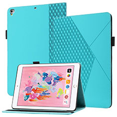 Leather Case Stands Flip Cover Holder YX1 for Apple New iPad 9.7 (2017) Mint Blue