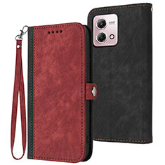 Leather Case Stands Flip Cover Holder YX1 for Motorola Moto G Stylus (2023) 5G Red