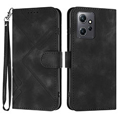 Leather Case Stands Flip Cover Holder YX1 for Xiaomi Redmi Note 12 4G Black