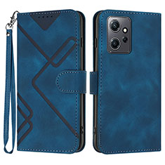 Leather Case Stands Flip Cover Holder YX1 for Xiaomi Redmi Note 12 4G Blue