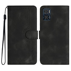 Leather Case Stands Flip Cover Holder YX2 for Motorola Moto E22i Black