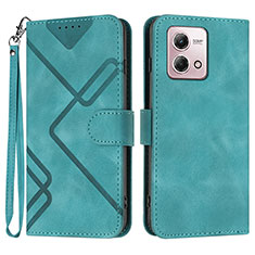 Leather Case Stands Flip Cover Holder YX2 for Motorola Moto G Stylus (2023) 4G Green