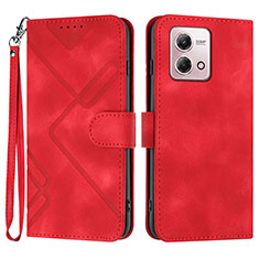 Leather Case Stands Flip Cover Holder YX2 for Motorola Moto G Stylus (2023) 5G Red