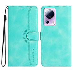 Leather Case Stands Flip Cover Holder YX2 for Xiaomi Mi 12 Lite NE 5G Green