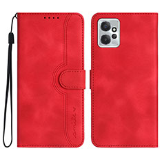 Leather Case Stands Flip Cover Holder YX3 for Motorola Moto G Power 5G (2023) Red