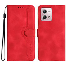 Leather Case Stands Flip Cover Holder YX3 for Motorola Moto G Stylus (2023) 4G Red