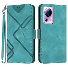 Leather Case Stands Flip Cover Holder YX3 for Xiaomi Civi 2 5G Green