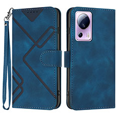 Leather Case Stands Flip Cover Holder YX3 for Xiaomi Mi 12 Lite NE 5G Blue