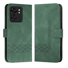 Leather Case Stands Flip Cover Holder YX4 for Motorola Moto Edge 40 5G Green