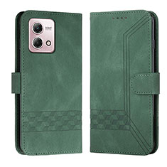 Leather Case Stands Flip Cover Holder YX4 for Motorola Moto G Stylus (2023) 4G Green