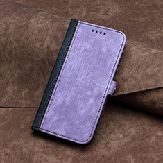 Leather Case Stands Flip Cover Holder YX5 for Apple iPhone 14 Pro Max Purple