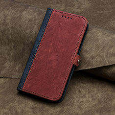 Leather Case Stands Flip Cover Holder YX5 for Apple iPhone 14 Pro Red