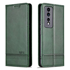 Leather Case Stands Flip Cover Holder YZ1 for Huawei Honor 80 GT 5G Green