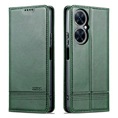 Leather Case Stands Flip Cover Holder YZ1 for Huawei Nova 11i Green