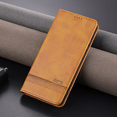 Leather Case Stands Flip Cover Holder YZ1 for OnePlus Nord CE 3 5G Light Brown