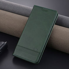 Leather Case Stands Flip Cover Holder YZ1 for Oppo A2 Pro 5G Green