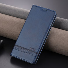 Leather Case Stands Flip Cover Holder YZ1 for Oppo K11 5G Blue