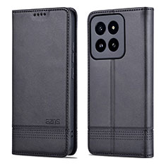 Leather Case Stands Flip Cover Holder YZ1 for Xiaomi Mi 14 5G Black