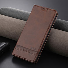 Leather Case Stands Flip Cover Holder YZ2 for Xiaomi Mi 13T Pro 5G Brown