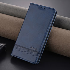 Leather Case Stands Flip Cover Holder YZ2 for Xiaomi Mi 14 5G Blue