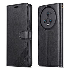 Leather Case Stands Flip Cover Holder YZ3 for Huawei Honor Magic5 Pro 5G Black