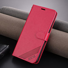 Leather Case Stands Flip Cover Holder YZ3 for Huawei Mate 60 Pro+ Plus Hot Pink