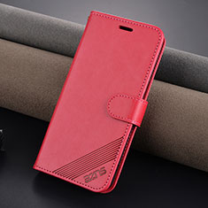 Leather Case Stands Flip Cover Holder YZ3 for Xiaomi Mi 14 Pro 5G Hot Pink