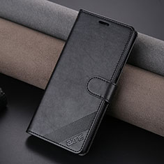 Leather Case Stands Flip Cover Holder YZ4 for Huawei Honor 90 5G Black