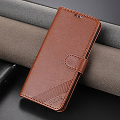 Leather Case Stands Flip Cover Holder YZ4 for Huawei Nova 11 Ultra Brown