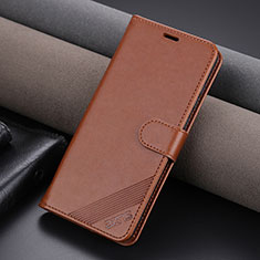 Leather Case Stands Flip Cover Holder YZ4 for Oppo Reno10 Pro+ Plus 5G Brown