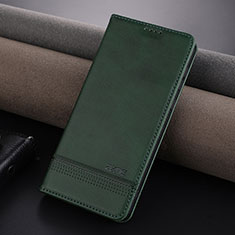 Leather Case Stands Flip Cover Holder YZ5 for Huawei Mate 60 Pro Green