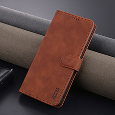 Leather Case Stands Flip Cover Holder YZ5 for Oppo A2 Pro 5G Brown