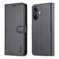 Leather Case Stands Flip Cover Holder YZ5 for Oppo K11 5G Black