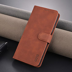 Leather Case Stands Flip Cover Holder YZ5 for Xiaomi Redmi Note 13 5G Brown