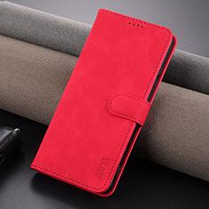 Leather Case Stands Flip Cover Holder YZ6 for OnePlus Nord CE 3 5G Red