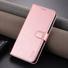 Leather Case Stands Flip Cover Holder YZ6 for Oppo K11 5G Rose Gold