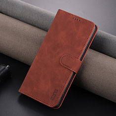 Leather Case Stands Flip Cover Holder YZ6 for Oppo Reno10 Pro+ Plus 5G Brown