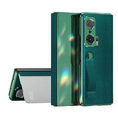 Leather Case Stands Flip Cover Holder ZL1 for Huawei Honor Magic V 5G Green