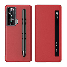 Leather Case Stands Flip Cover Holder ZL1 for Huawei Honor Magic Vs 5G Red