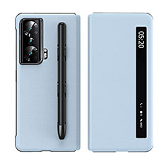 Leather Case Stands Flip Cover Holder ZL1 for Huawei Honor Magic Vs 5G Sky Blue