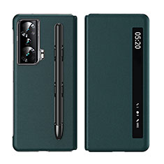 Leather Case Stands Flip Cover Holder ZL1 for Huawei Honor Magic Vs Ultimate 5G Green