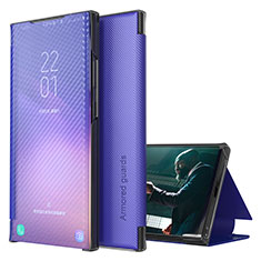 Leather Case Stands Flip Cover Holder ZL1 for Samsung Galaxy Note 20 Ultra 5G Purple